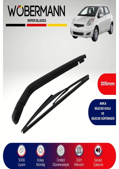 Wöbermann Toyota Yaris 2005-2011 Arka Silecek Kolu Ve Süpürgesi Komple