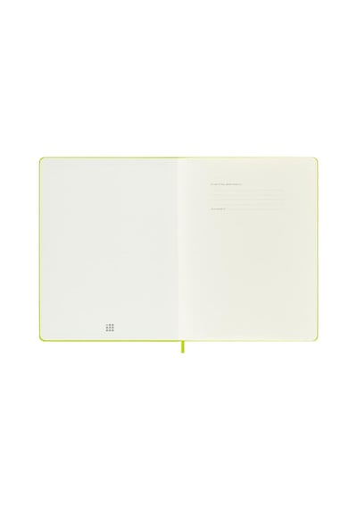 Moleskine Classic Sert Kapak Çizgisiz Defter 19x25 Lemon Green Sarı