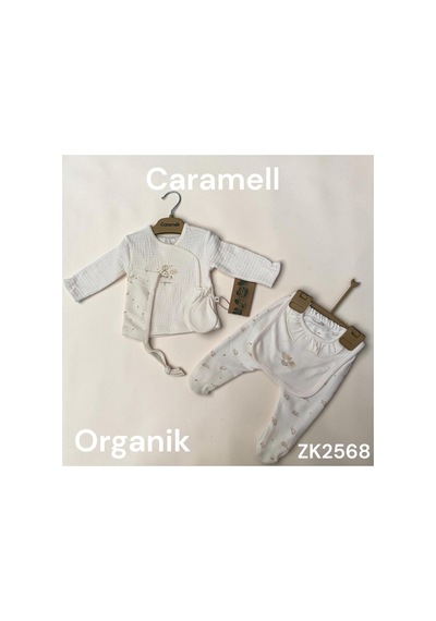 Altıntaş Baby Caramell Organic Tiny Baby 5'li Hastane Çıkışı Set Tiny Baby Ekru Tiny Baby Ekru