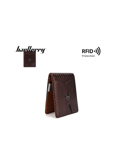 Baellerry Minimalist Rfıd Koruma Çift Kat Deri Çoklu Kart Cüzdan Erkek Kartlık 001