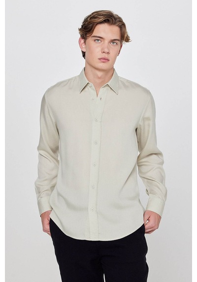 Lee Yumuşak Dokulu Regular Fit Yeşil Erkek Gömlek L2610084299 Light Green-l2610084299