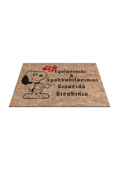 Dekoratif Kapı Önü Paspası - Kaymaz Taban 3 Çok Renkli