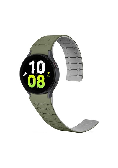 Samsung Galaxy Uyumlu Watch 5 Pro 45mm İle 20mm Çizgili Desenli Silikon Kordon