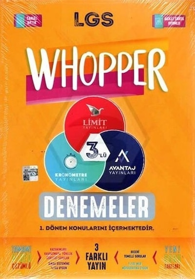 Limit 8. Sınıf Whoopper 3'lü Deneme Seti -  Limit Yayınları