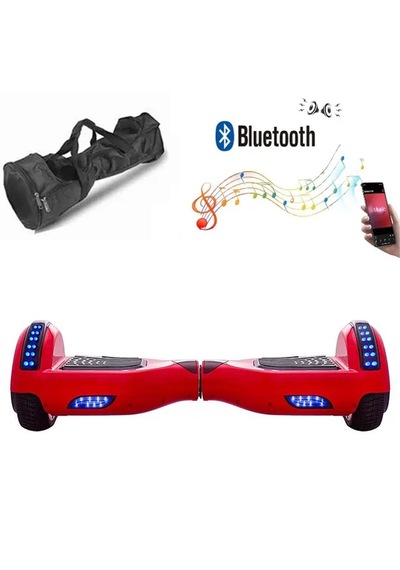 Citymate Hoverboard Elektrikli Kaykay Bluetooth Çanta Led 6.5 Kırmızı