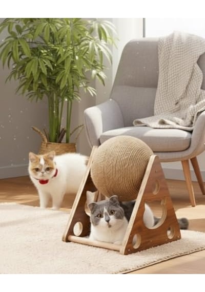 Reyo Pet Üçgen Toplu Kedi Tırmalaması - Kedi Tırmalama Tahtası