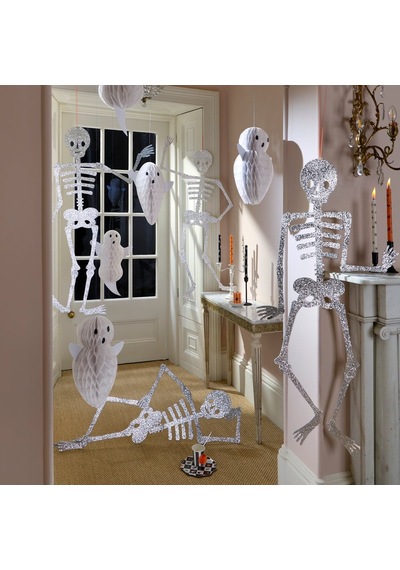 Meri Meri - Halloween - Dev Simli Eklemli İskelet Süsleri 3'lü 0 - 99