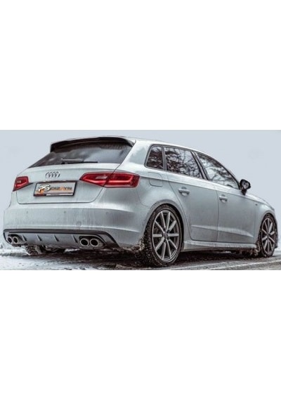 Audi A3 8v Hb 2012 - 2016 S3 Arka Tampon Eki - Difüzör (Plastik)