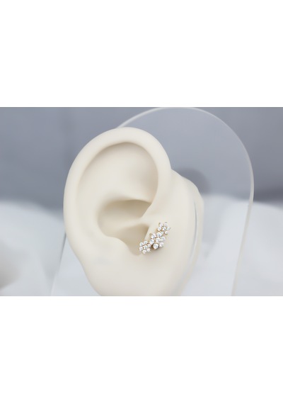Glorria Altın Çiçek Tragus Piercing 59657101