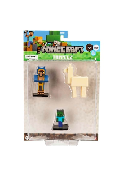 Minecraft 3d Toppeez 3 Pack Blister Set 6