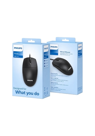 Philips Spk7247b/38 2000 Serisi 1200 Dpı Usb Optik Kablolu Mouse