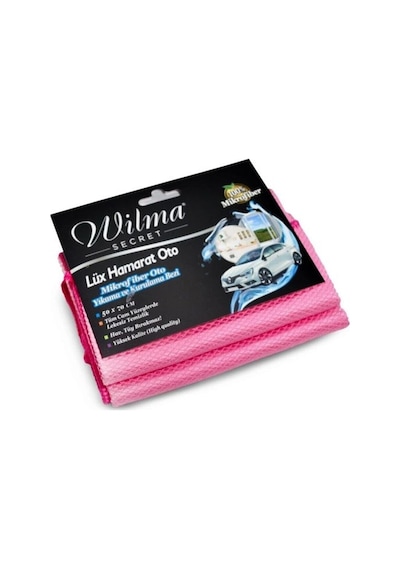 Pembe Hamarat Mikrofiber Cam Bezi 5 Adet Şeffaf