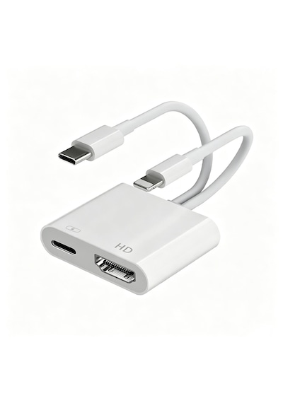 Cr48 2in1 Apple iPhone İle Uyumlu & Type-c'den Hdmı'a Dijital Av Adaptörü 4k Uhd & 1080p Ses Ve Görüntü Aktarıcı, Pd Şarj Girişli Tv, Monitör Ve Projektör Dönüştürücü Hub Ligting Bus To Type-c Cr48 2in1 Apple iPhone İle Uyumlu & Type-c'den Hdmı'a Dijital Av Adaptörü 4k Uhd & 1080p Ses Ve Görüntü Aktarıcı, Pd Şarj Girişli Tv, Monitör Ve Projektör Dönüştürücü Hub Ligting Bus To Type-c