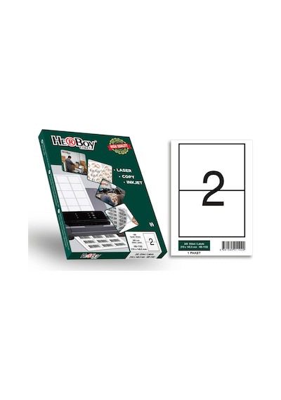 Herboy Hb-1102 210 X 148,5 Mm A4 Baskılı Laser Etiket 100 Adet