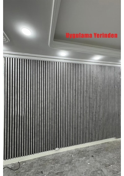 Bien Exclusıve 7600 Gri Lambri Panel Ahşap Duvar Çıtası Desenli Duvar Kağıdı 5 M² Gümüş