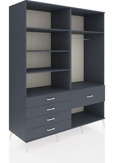 Kronos Gardrop 6 Raflı 5 Çekmeceli Tek Askılı 176x59x221 Antrasit-antrasit Antrasit Kronos Gardrop 6 Raflı 5 Çekmeceli Tek Askılı 176x59x221 Antrasit-antrasit Antrasit