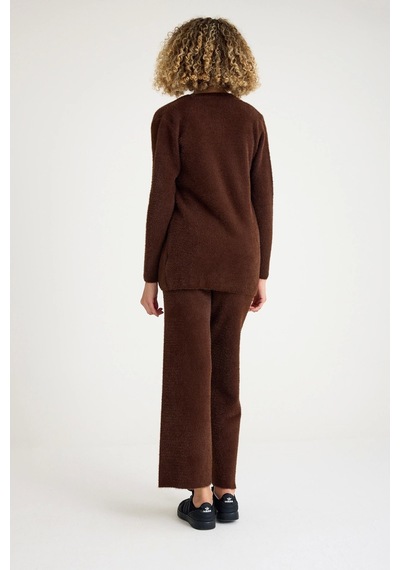 Allys Pantolon-crop-hırka Takım Kahve