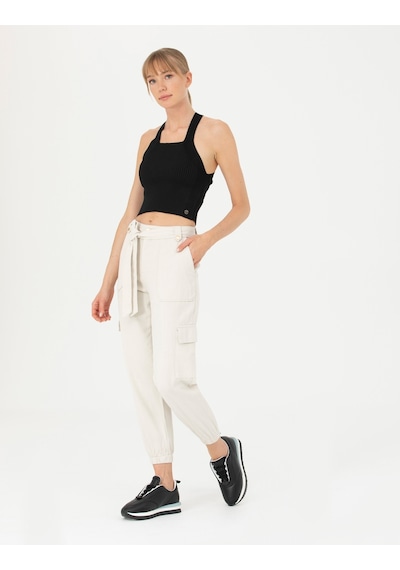 Pierre Cardin Kadın Krem Kanvas / Chino Pantolon 50263722-vr071 Krem