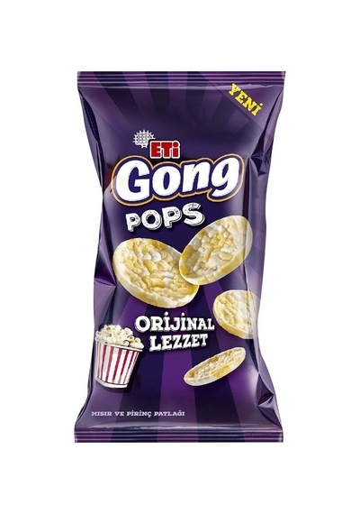 Eti Gong Pops Mısır Ve Pirinç Patlağı 80g Sade Atıştırmalık 3'li Ekonomik Paket - 3 Adet Tarı