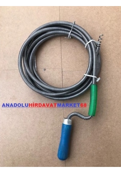 14Mm Çelik Lavabo Wc Açici Tel Banyo Gider Borusu Açma Teli 10Met