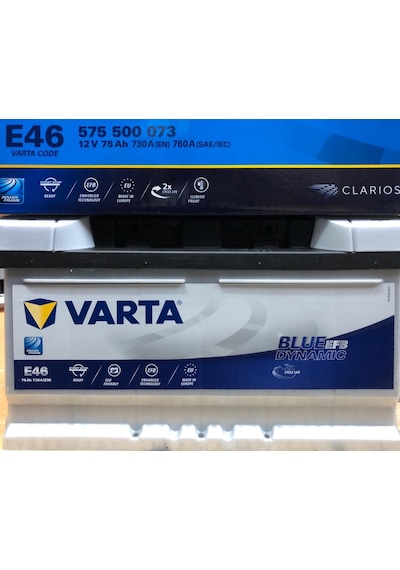 12V 75Ah Amper730A Varta Akü E46 Start-Stop Efb Mayis 2022 Üretim / 262451809