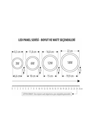 Cata Ct-5147b 12 Watt 6400k Beyaz - Slim Sıva Altı Led Panel Armatür - İnce Kasa Yuvarlak Tavan Spot Lambası, Trafolu - 2 Adet Diğer