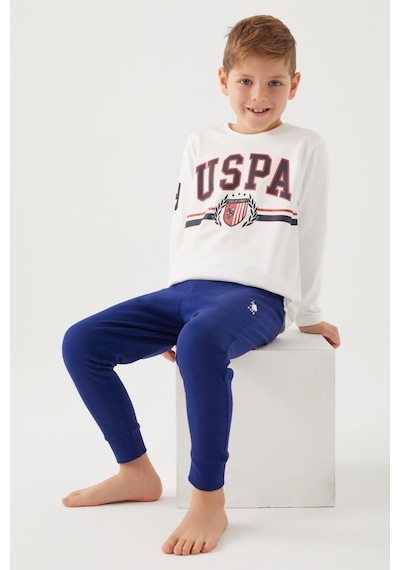 U.s. Polo Assn. Kremmelanj Erkek Çocuk Pijama Takım 5274-42552 Krem