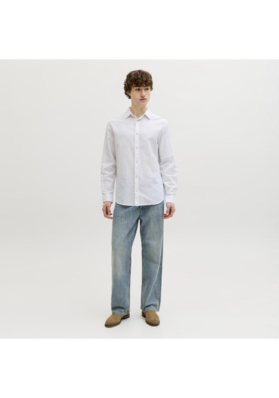 Jack & Jones Erkek Uzun Kollu Gömlek - Summer - 12289174 Beyaz