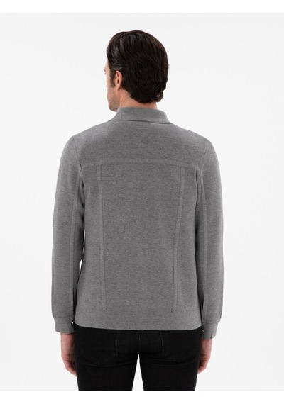 Cacharel Gri Regular Fit Triko Hırka