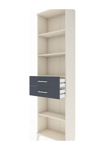 Arges Dolap 4 Raflı 2 Çekmeceli 60x30x221 Aytaşı-antrasit Aytaşı