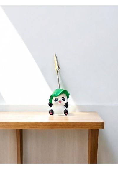 Kawaii Sevimli Bambu Şapka Panda Fotoğraf Ve Not Tutucu - Ofis Masa Not Tutacağı Çok Renkli