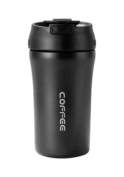 304 Paslanmaz Çelik Siyah 400 Ml Kahve El Termos Mug Cin853sy Siyah