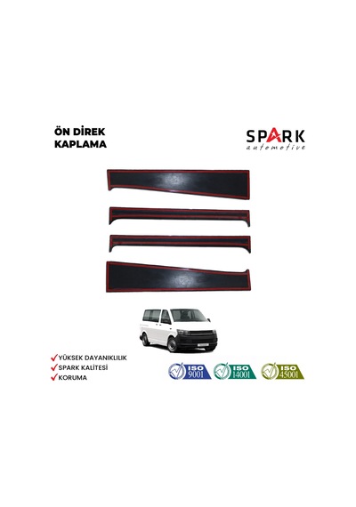 Volkswagen Transporter T6 2015-2020 Yıl Aralığı Uyumlu Ön Direk Kaplama 4 Parça