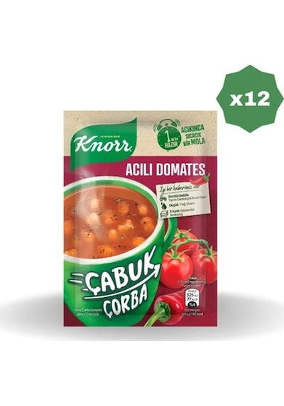 Knorr Çabuk Çorba Acılı Domates - 12 Adet
