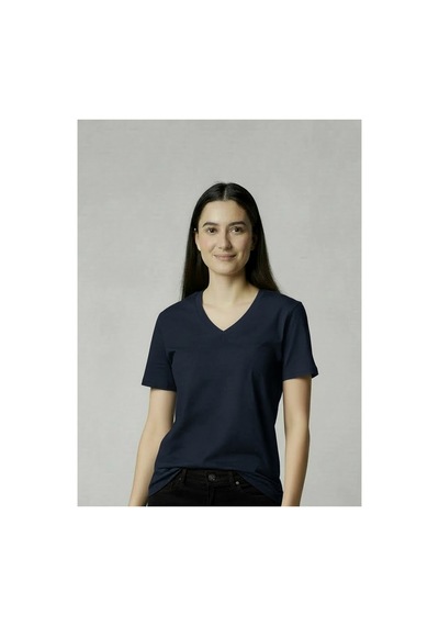 Lyvean V Yaka Regular Kısa Kollu Tshirt Lacivert