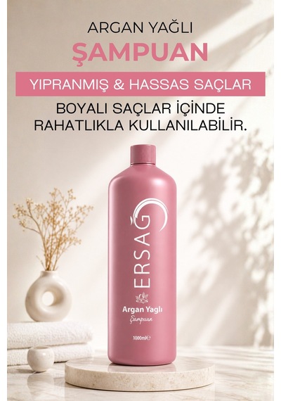 Ersağ Argan Yağlı Şampuan  1 L