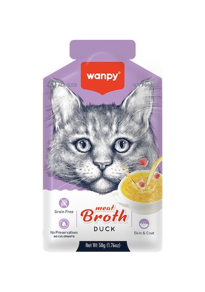 Karışık Aromalı Tahılsız Kedi Çorbası 50gr X 6 Adet Sıvı Kedi Ödülü 3 Çeşit