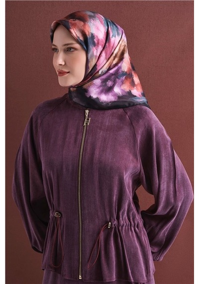 Armine Saf İpek Twill Eşarp 9613d 03 Acı kahve