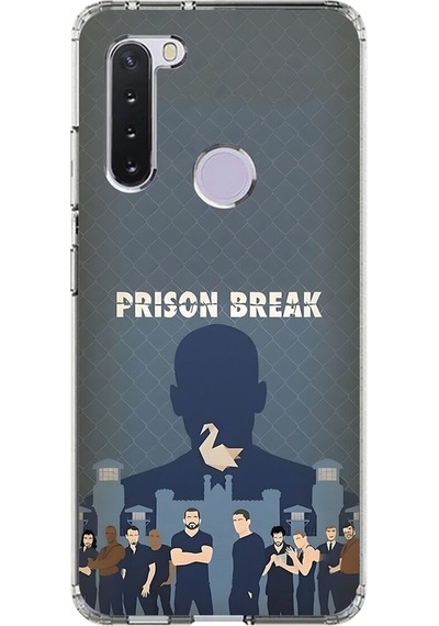 Samsung Galaxy A21 Uyumlu Şeffaf Kılıf Prison Break Tasarımlı