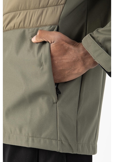 Maraton Sportswear Regular Erkek Kapşonlu Takma Kol Outdoor Açık Haki Ceket 21797 Açık Haki