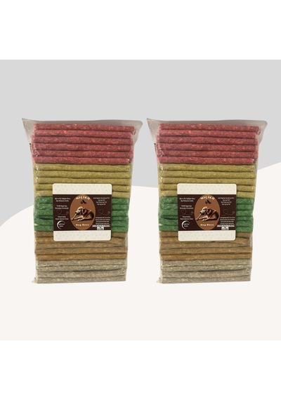 Miçiko Premium 5 Renkli Munchy Çubuk 6-7gr Kalın 100lü Köpek Ödülü 2 Paket