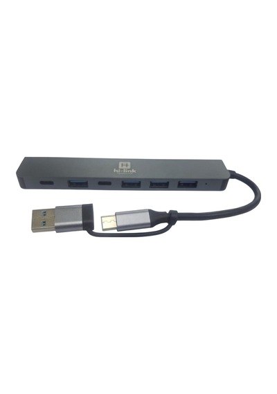 7in1 Dual Girişli Usb Hub Usb 3.0 &amp Type-c Hibrit Çoklayıcı 5gbps Yüksek Hız Macbook Uyumlu  Ve Tüm Pc'ler