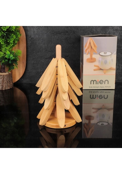 Pintarest Bambu 4'lü Standlı Katlanır Nihale Bambu