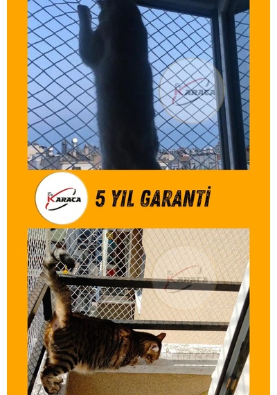 Kedi Balkon Güvenlik Filesi 2.80x8 Mt 2mm İp Kalınlığı 4x4 Gözenekli