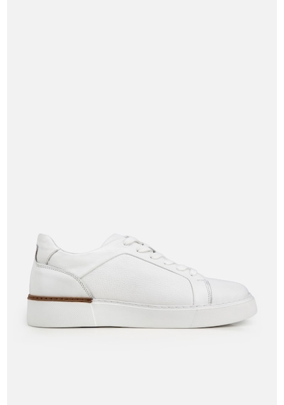 Yaya Erkek Beyaz Bağcıklı Kalın Tabanlı Günlük Sneaker