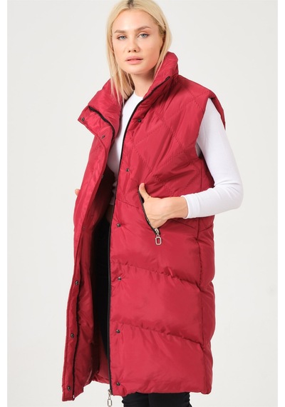 Dewberry Bayan Yelek Z6743 Bordo