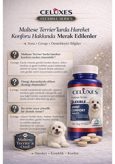 Flexible Premium Eklem Desteği Köpek Tableti 75 Tablet - Maltese Terrier