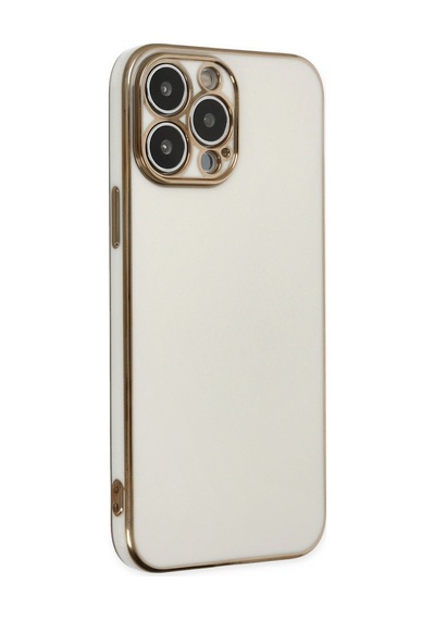 Apple iPhone Uyumlu  15 Pro Max Kılıf Volet Silikon -  Beyaz