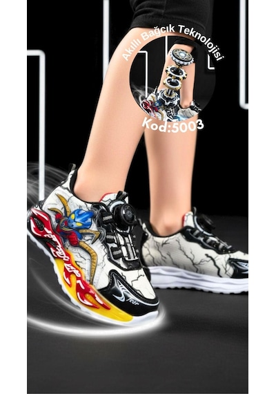 Gala Akıllı Bağcık Karakter Baskılı Erkek Çocuk Sneaker Siyah