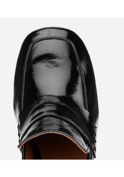 Hotiç Kadın Rugan Deri Siyah Topuklu Klasik Loafer 01ayh312780a100 Siyah